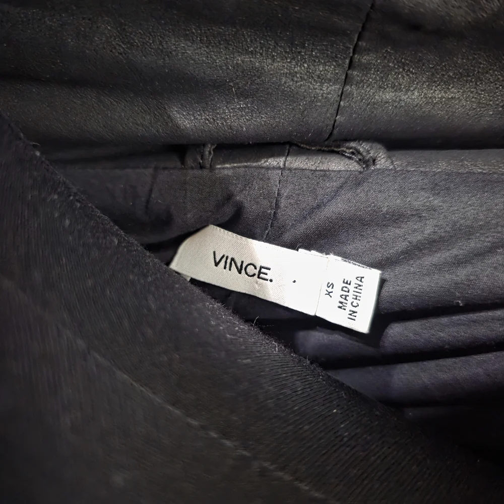 LAST CHANCE Vince Black Leather Asymmetrical Jacket - Picture 4 of 5